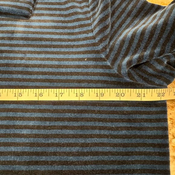 LOOK! Price Drop! T by Talbots NWT blue/bl striped velour top-cowl neck size X - Picture 9 of 15